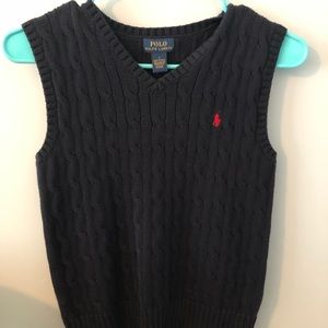 Boys Polo sweater vest- navy- size 7